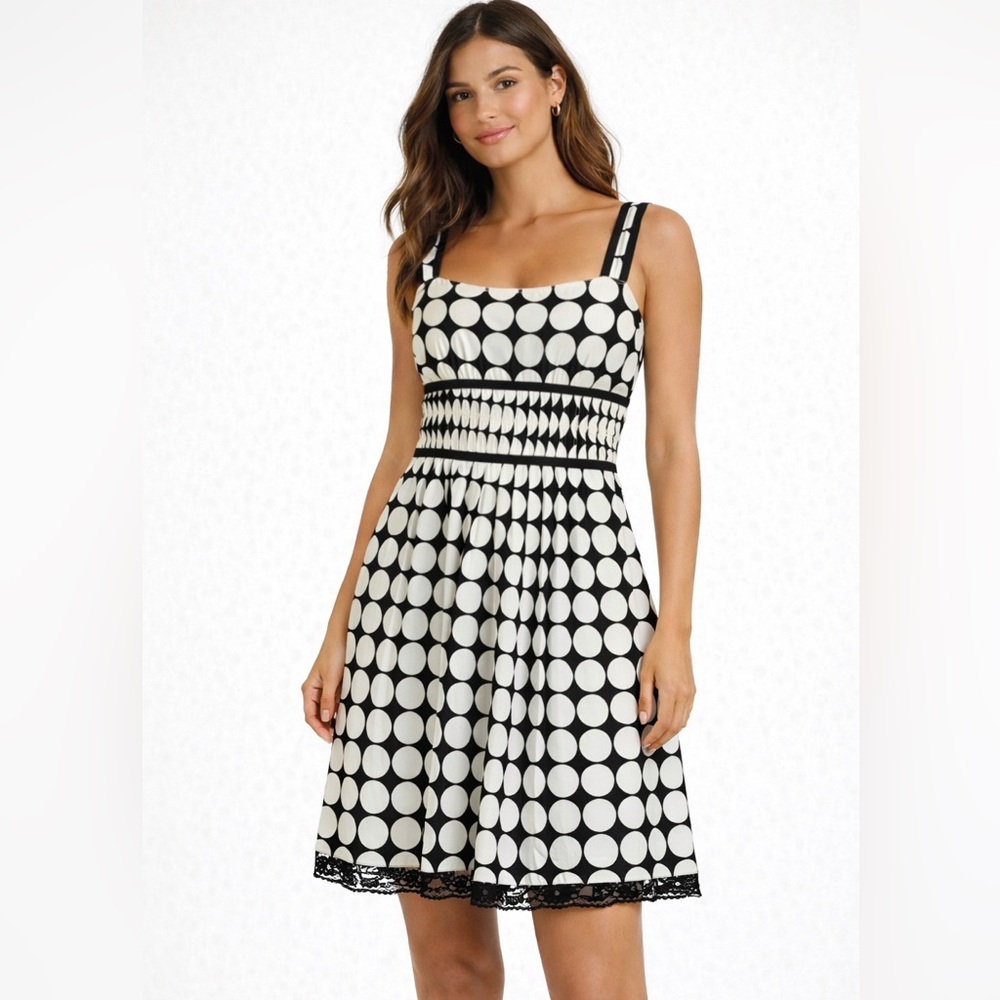 Dimri Black and White Polka Dot Sundress Size S Never Been Worn With Tags